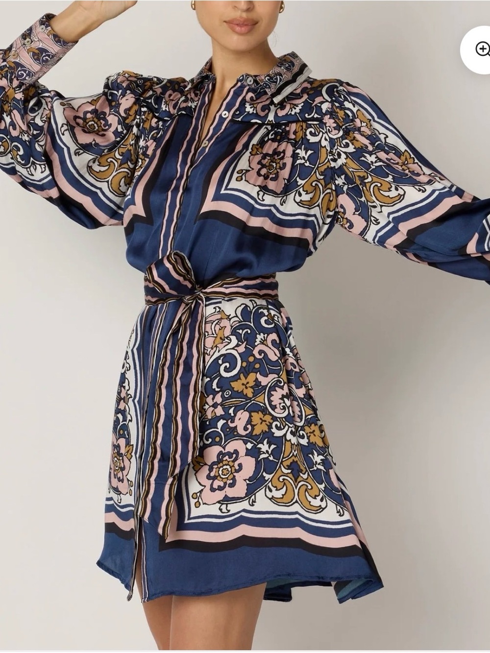 Cleobella Charisma Mini Dress in Floral Anise Navy Size S